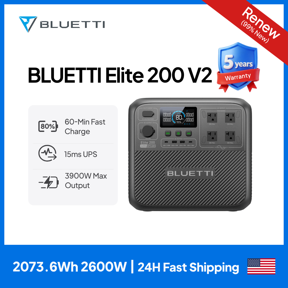 Outdoor Powerwall - 【리뉴얼】BLUETTI Elite 200 V2 휴대용 발전소