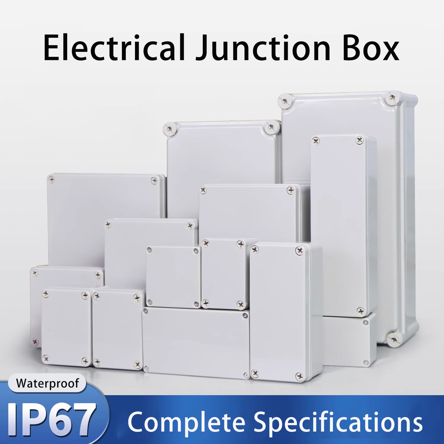 Outdoor Power Junction - IP67 회색/투명 커버 야외 방수 접속함