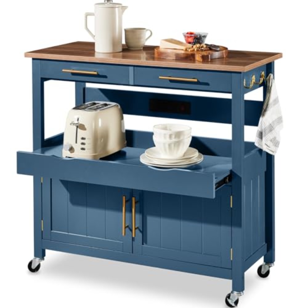 36인치 대형 롤링 주방 아일랜드 카트, 2도어 캐비닛 - Outdoor Kitchen Power Outlet 리뷰 및 가격