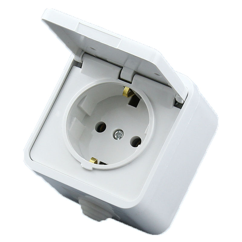 화이트 독일 10A 16A 방수 자외선 차단 표면 장착 - Outdoor Kitchen Power Outlet 리뷰 및 가격