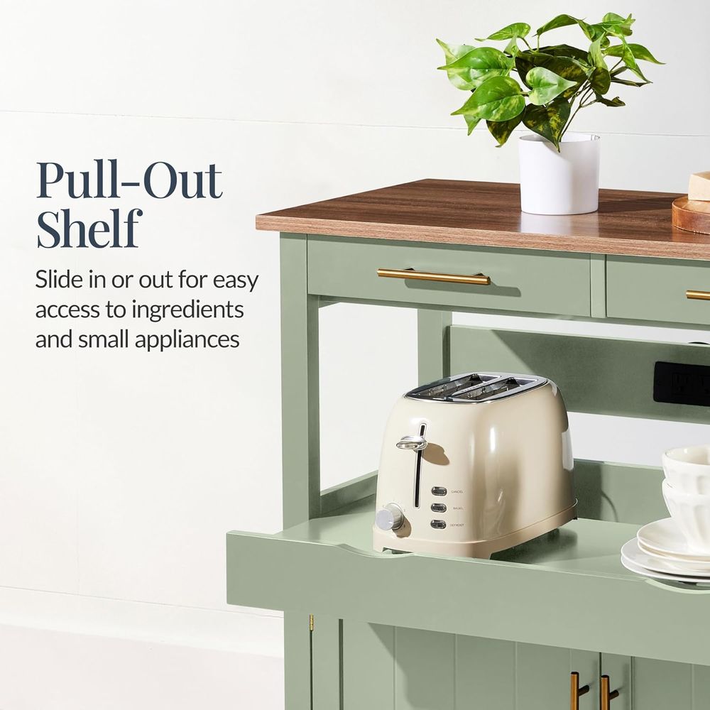 36인치 라롤링 키친 아일랜드 카트, 2도어 캐비닛,  - Outdoor Kitchen Power Outlet 리뷰 및 가격