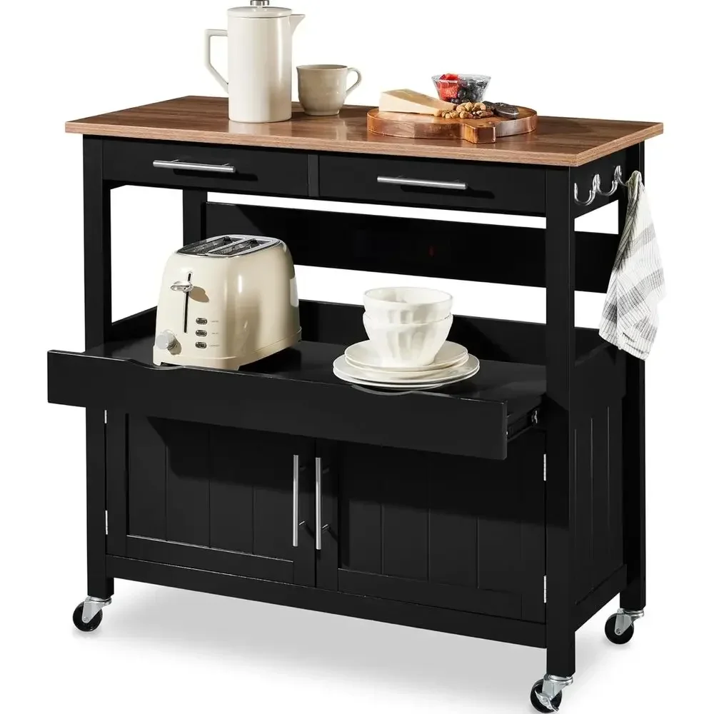 36인치 대형 이동식 주방 아일랜드 카트(2도어 캐비닛 - Outdoor Kitchen Power Outlet 리뷰 및 가격