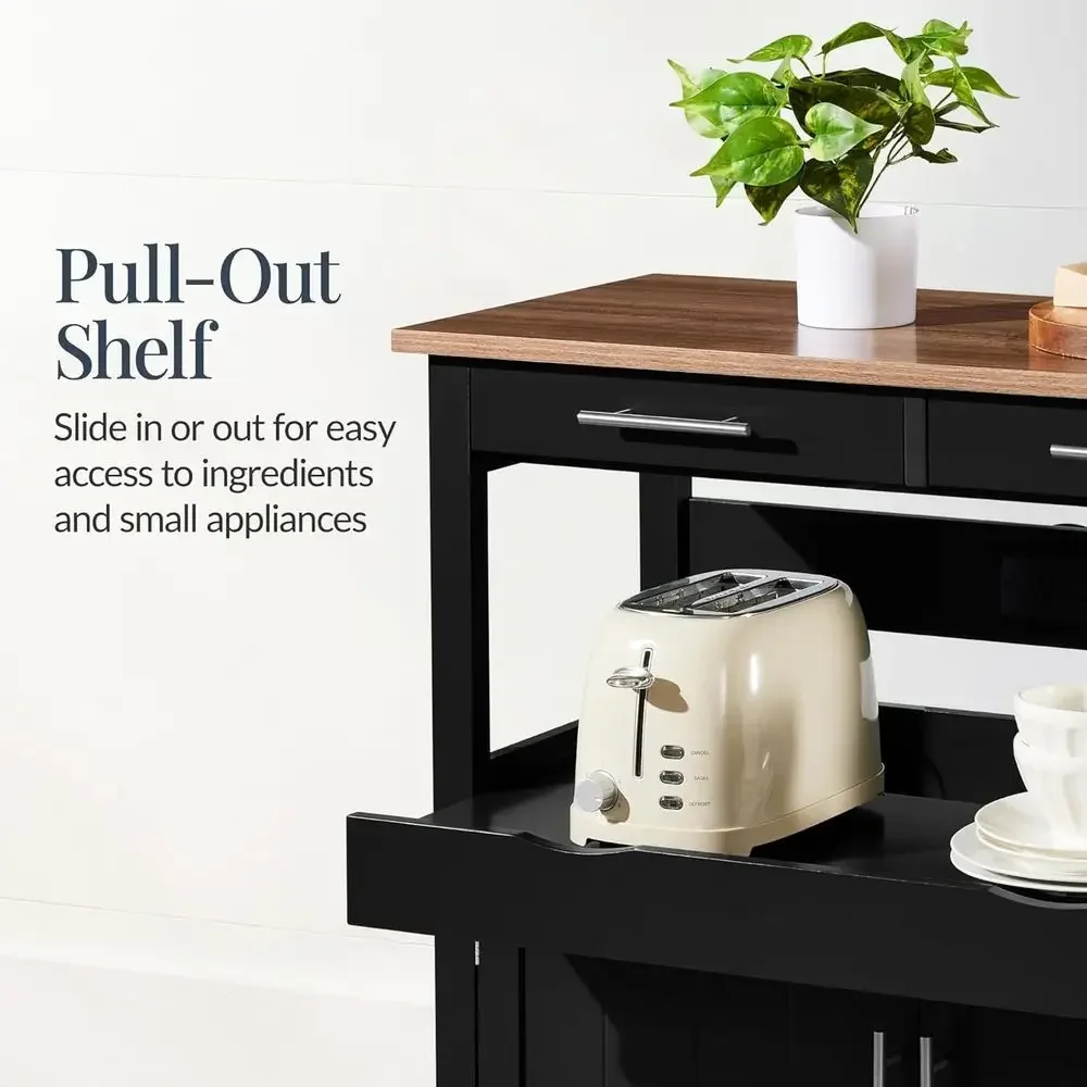 36인치 대형 이동식 주방 아일랜드 카트(2도어 캐비닛 - Outdoor Kitchen Power Outlet 리뷰 및 가격