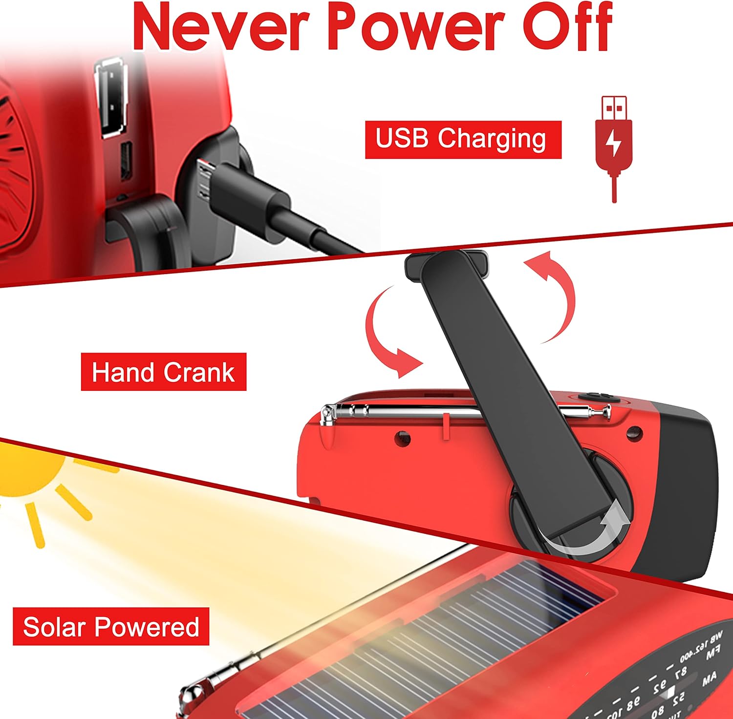 휴대용 핸드 크랭크 발전기 비상 전원 은행 LED 손전 - Outdoor Power Tool Kit 리뷰 및 가격